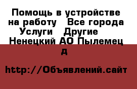 Помощь в устройстве на работу - Все города Услуги » Другие   . Ненецкий АО,Пылемец д.